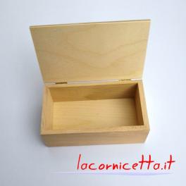 Scatole in Legno faggio naturale con coperchio lacornicetta SCELTA OGGETTO  SLIDESHOW. Scatola Legno CER 19x11 h 7 cm