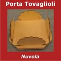 Portatovaglioli in legno grezzo forma nuvoletta