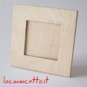 Portafoto quadrati in vero legno faggio naturale grezzo cornice quadra