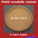 Piatti scodelle ciotole in legno faggio di colore naturale grezzo