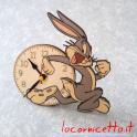 Bugs Bunny coniglio orologio cameretta bimbi parete tavolo