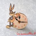 Personaggio Bugs Bunny il mitico coniglio con la carota orologio