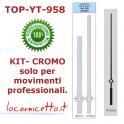 Lancette per orologi colore CROMATO satinato per movimenti top YT-958 cromo