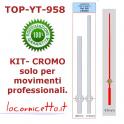 Lancette per orologi colore CROMATO satinato per movimenti top YT-958 cromo