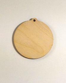Ciondoli in legno con foro formato rotondo diametro 5 Cm