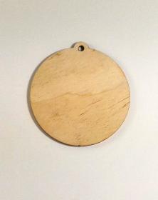 Ciondoli in legno con foro formato rotondo diametro 6 Cm