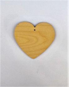 Base Cuore in legno naturale grezzo per arti creative. la cornicetta con foro.