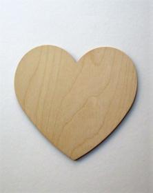 Base Cuore in legno naturale grezzo per arti creative. la cornicetta