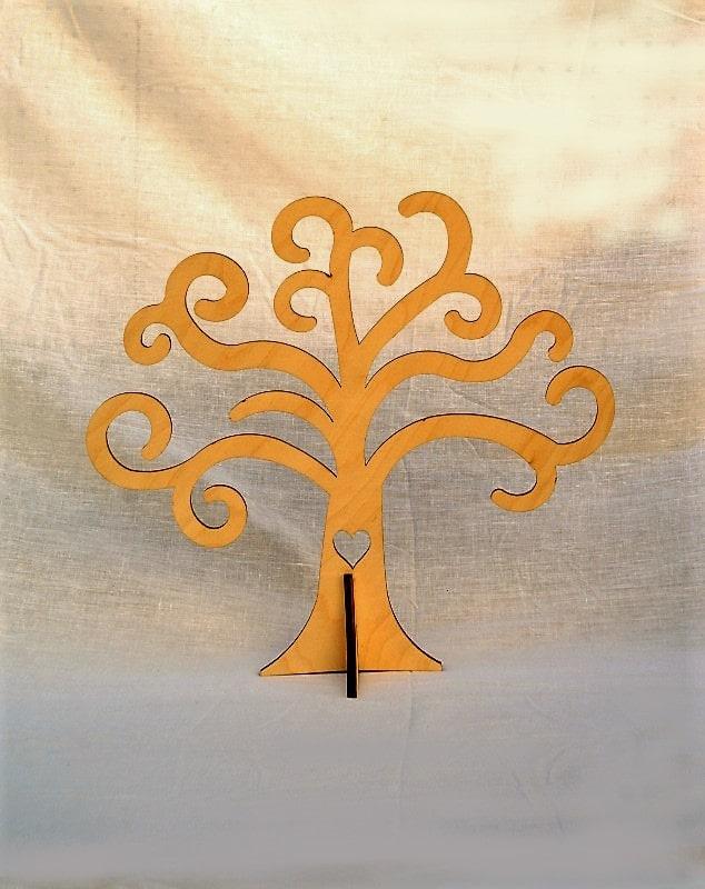 Albero Della Vita In Legno 80 Cm - Albero Dei Desideri Per Matrimoni, Comunioni E Decorazioni Fai Da Te - Foto 13