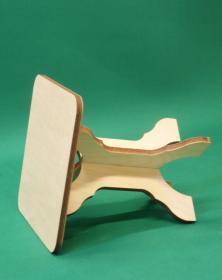 Sgabello basso in legno quadrato assemblabile h 30,5 cm composto di 3 parti 4 Piedi. Laboratorio Artigianale lacornicetta.it