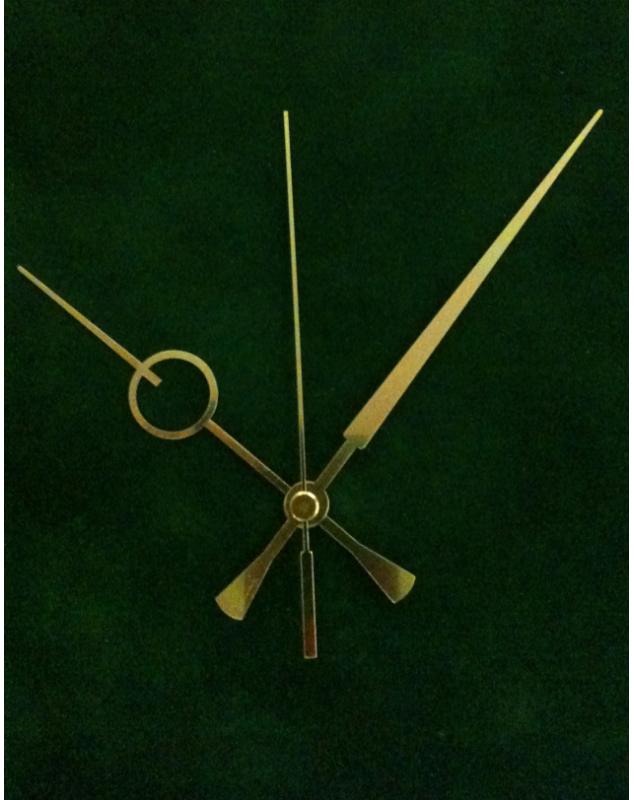 Lancette TY-F.11 alluminio colore oro per orologio da parete o tavolo