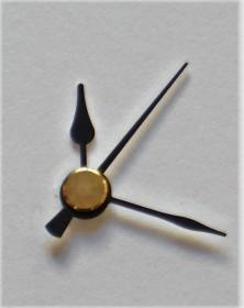 Art. YT-708 - YT lancette in metallo colore nero -  Lancetta secondi S/1 NERO - Disegno bY lacornicetta.it