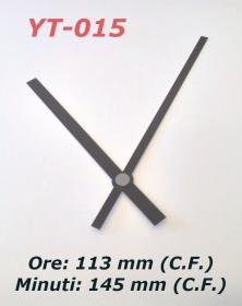 YT-015 Lancette ore minuti in metallo  per orologi movimenti professionali gamma top - By lacornicetta.it