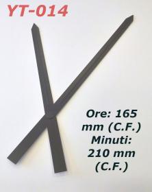 YT-014 Lancette ore minuti in alluminio movimenti orologi parete grandi colore nero