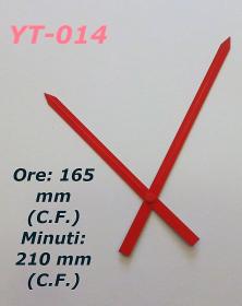 YT-014 Lancette ore minuti in alluminio movimenti orologi parete grandi colore rosso