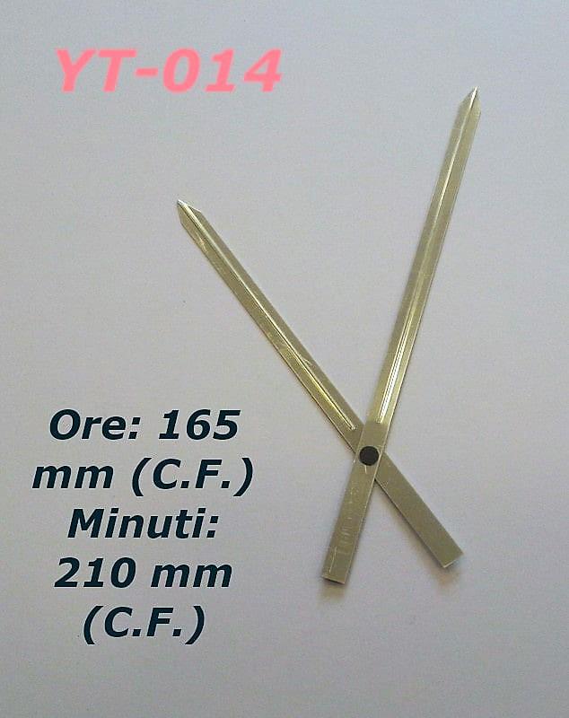 YT-014 Lancette ore minuti in alluminio movimenti orologi parete grandi colore cromo
