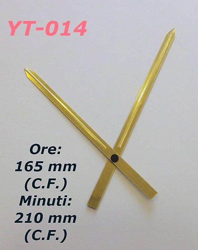 YT-014 Lancette ore minuti in alluminio movimenti orologi parete grandi colore oro