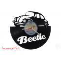Beetle la mitica auto Volkswagen realizzata su disco in vinile orologio da parete